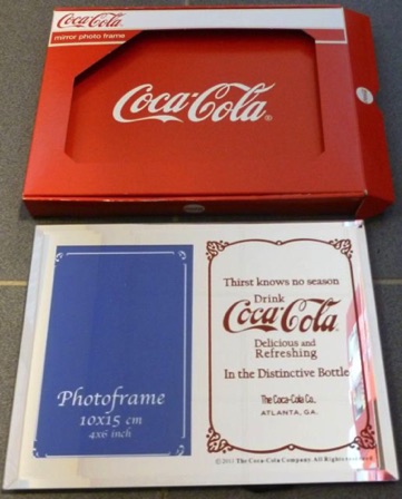 4707-1 € 10,00 coca cola fotolijst - spiegel tekst